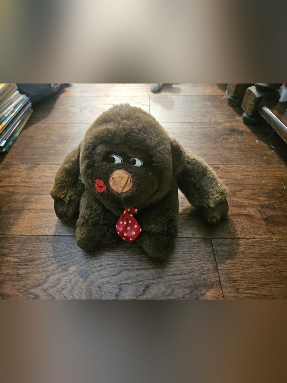 America Wego Plush Monkey With Bowtie Brown Gorilla Stuffed Animal VAL6069.